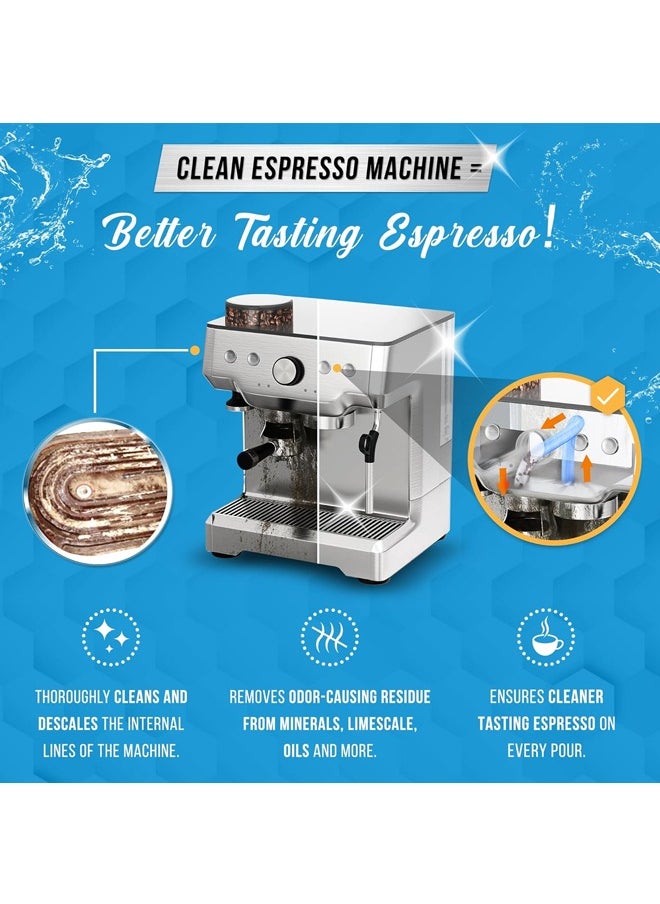 Espresso Machine Cleaning Tablets,lAll-Purpose Espresso Machine And Coffee Maker Cleaning Tablets Also Works For Water Bottle Coffee Cup Stainless Steel Cup Kettle Limescale Removal 50count