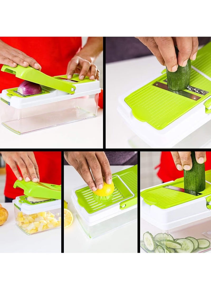 11-in-1 Mandolin Chopper | Essential Kitchen Gadget to Chop, Slice, Grate & Shred