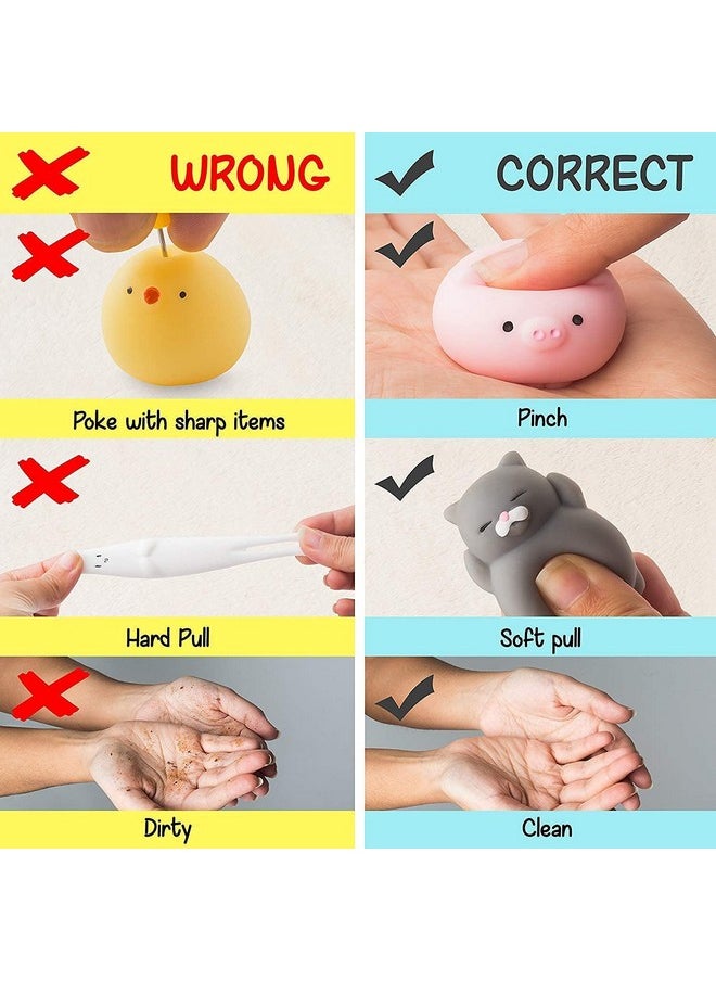 Pack Of 25 Squishy Toys Squishies Animals Squeeze Toys Stress Balls Cute Birthday Party Favors Squishy Toy For Kids, Multicolor