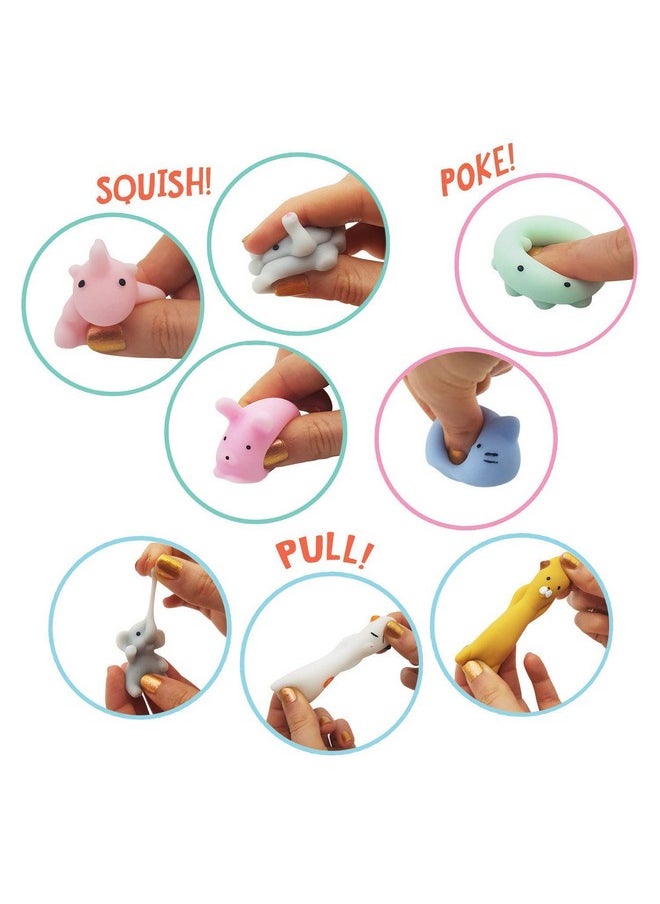 Pack Of 25 Squishy Toys Squishies Animals Squeeze Toys Stress Balls Cute Birthday Party Favors Squishy Toy For Kids, Multicolor
