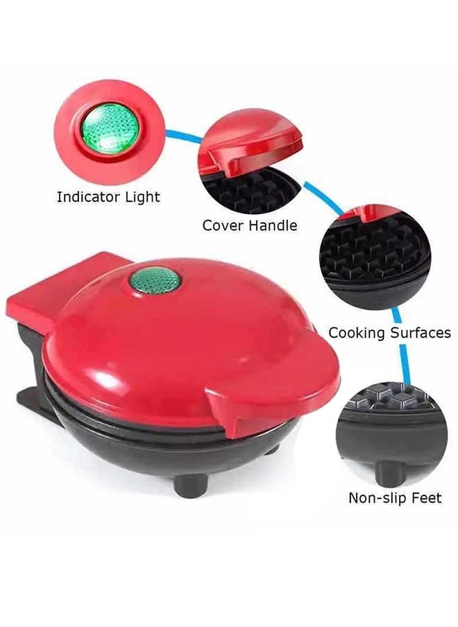 Mini Waffle Maker - Made With Premium Quality Plastic & Non-Stick Coating - Small Pancake Maker For Brownies, Cookies, Quesadillas, Calzones, Hash Browns and Other Foods