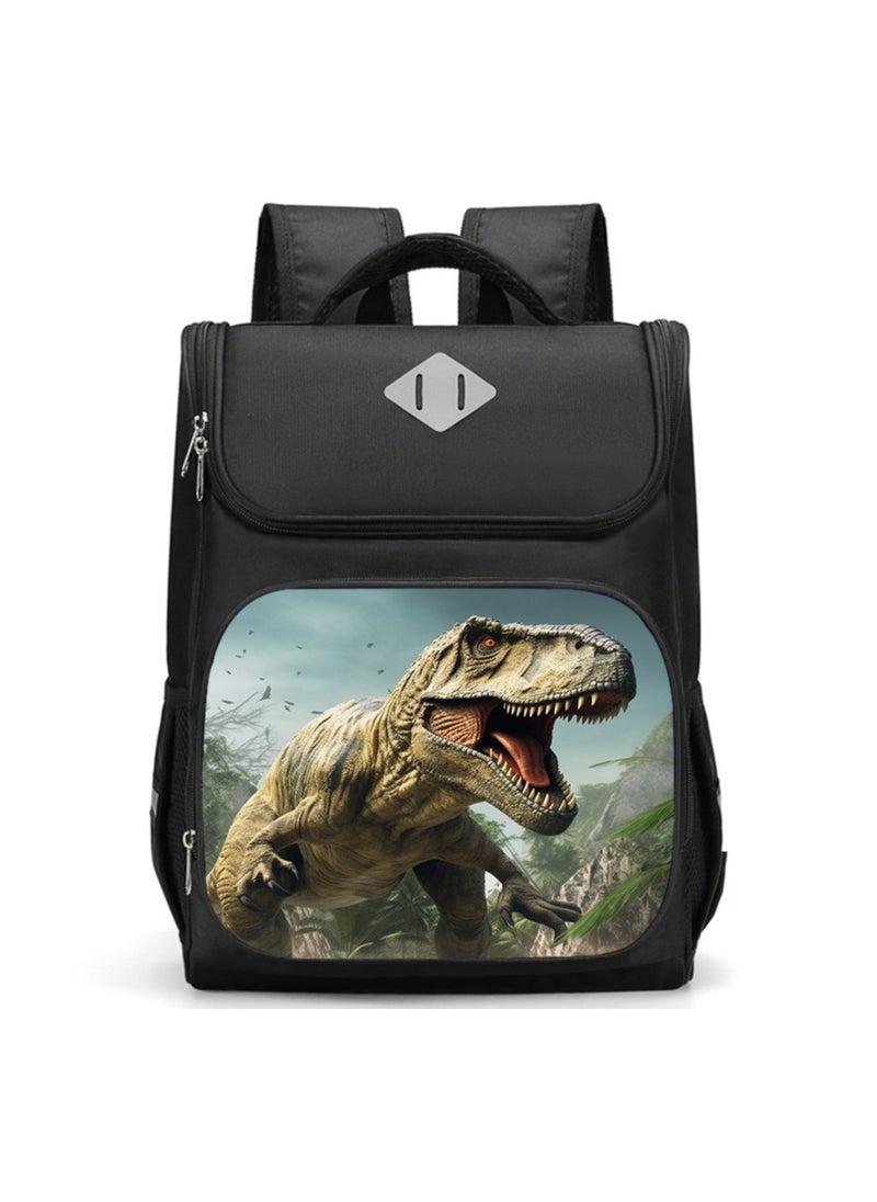 Dinosaur Print Large Cartoon Schoolbag Children's Safety Reflective Strip Backpack 41*28*19.5CM