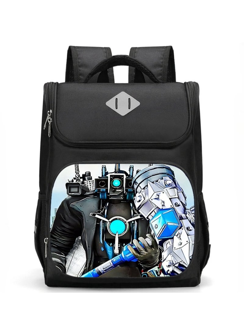 Monitoring Robot Large Cartoon Schoolbag Children's Safety Reflective Strip Backpack 41*28*19.5CM