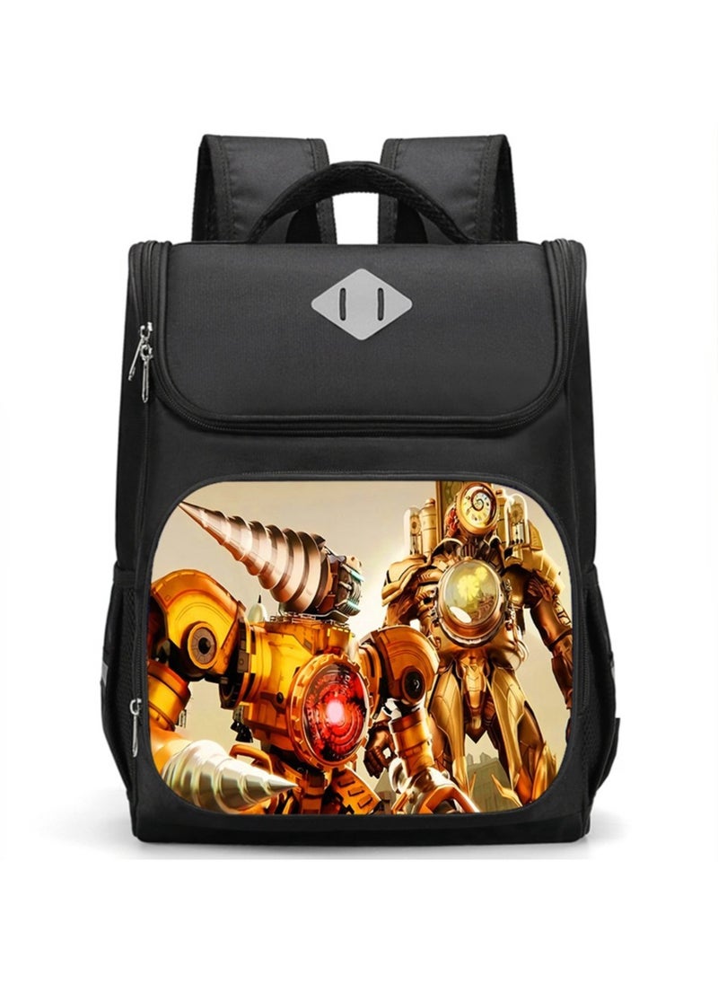 Monitoring Robot Large Cartoon Schoolbag Children's Safety Reflective Strip Backpack 41*28*19.5CM