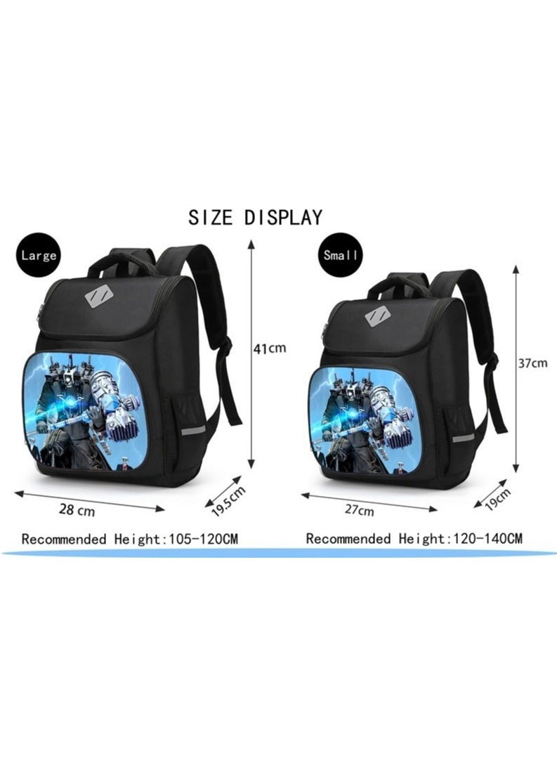 Monitoring Robot Large Cartoon Schoolbag Children's Safety Reflective Strip Backpack 41*28*19.5CM