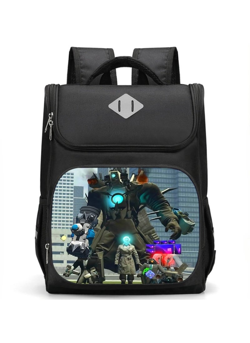 Monitoring Robot Large Cartoon Schoolbag Children's Safety Reflective Strip Backpack 41*28*19.5CM