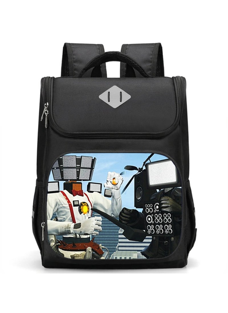 Monitoring Robot Small Cartoon Backpack Children's Safety Reflective Strip Backpack 37*27*19CM