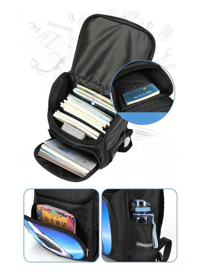 Monitoring Robot Small Cartoon Backpack Children's Safety Reflective Strip Backpack 37*27*19CM