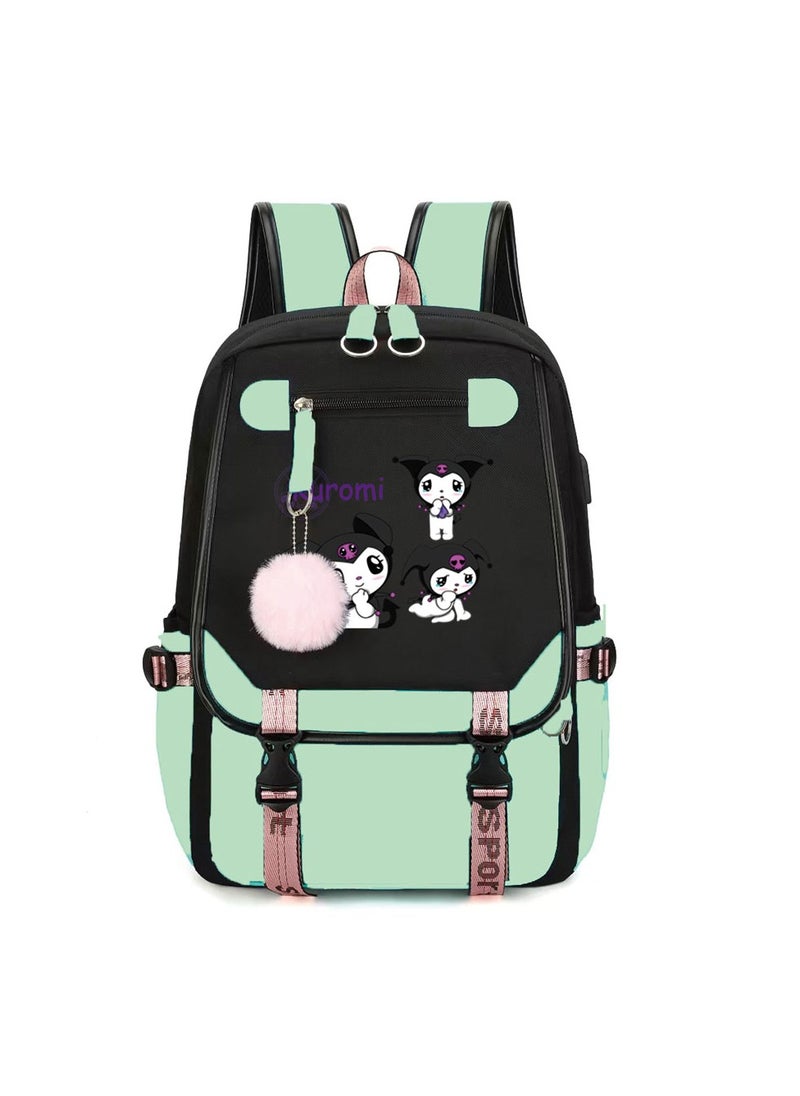 Student creative pattern backpack three-piece set 3D butterfly series men's and women's large-capacity computer backpack combination,21- Three-piece set - 4 - 96