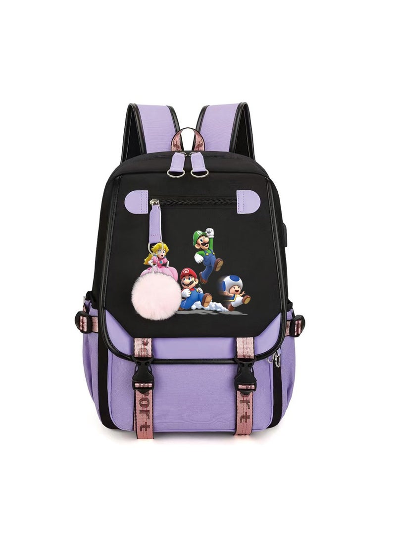 Student Advanced Schoolbag Large Capacity - Super Mario