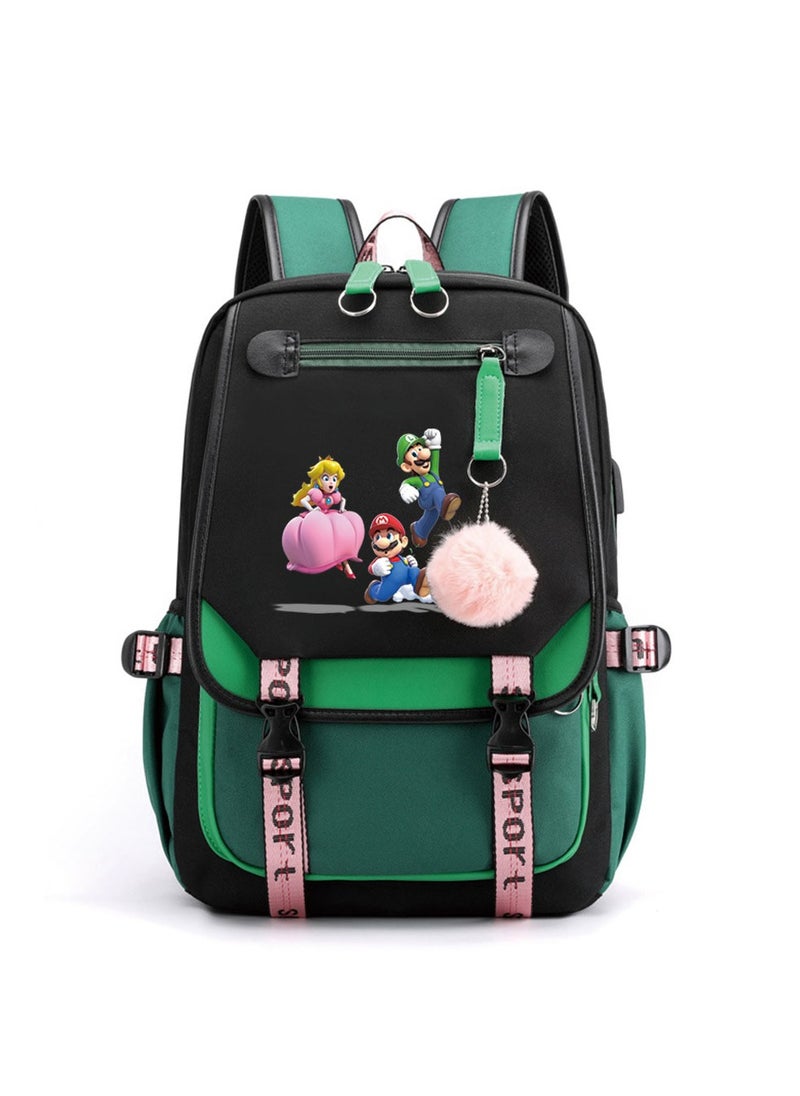 Student Advanced Schoolbag Large Capacity - Super Mario