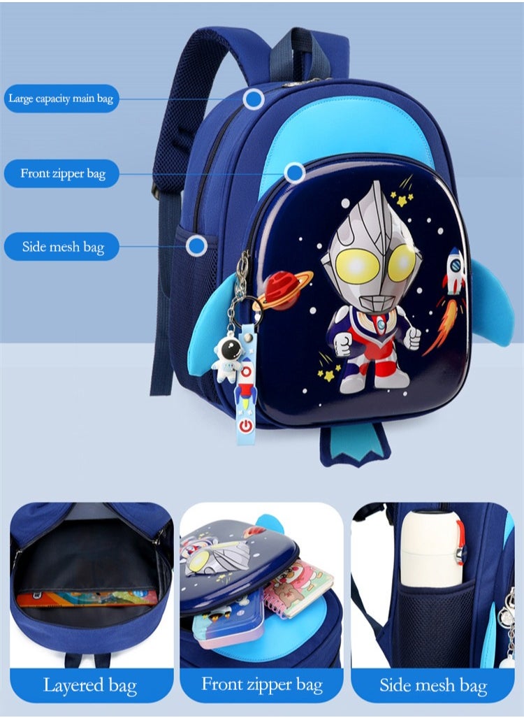 Children's backpack cartoon print anti lost backpack 12 inches