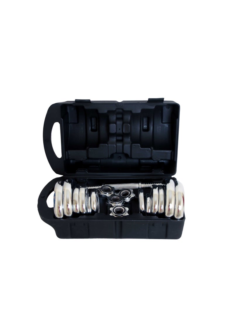 H PRO 20kg Chrome Dumbbell |Ideal for Strength and Muscle Training