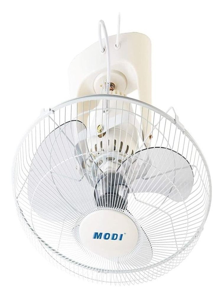 Orbit Fan,16-inch Ceiling Fan, White Cooling Fan with 3 Speed Choices,360 Degree Oscillating Fan for Home and Office.