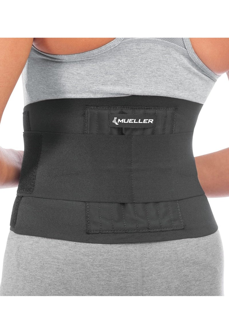 MUELLER Sports Medicine Adjustable Back Brace, Back Pain Relief Support for Men and Women, Ideal for Upper and Lower Back Pain, Sciatica, Scoliosis, Black