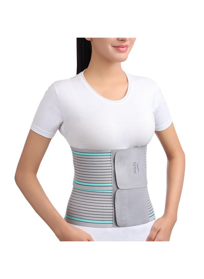 Tynor Abdominal Belt - Lower Back Support Belt Brace for Men & Women | Breathable, Pain Relief & Recovery, Pack of 1 (Grey, Small)