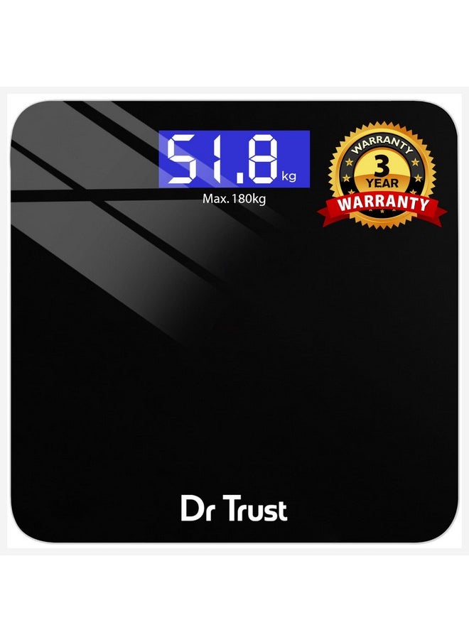 Dr Trust (USA) Electronic Zen Rechargeable Digital Personal Weighing Scale for Human Body with Temperature Display