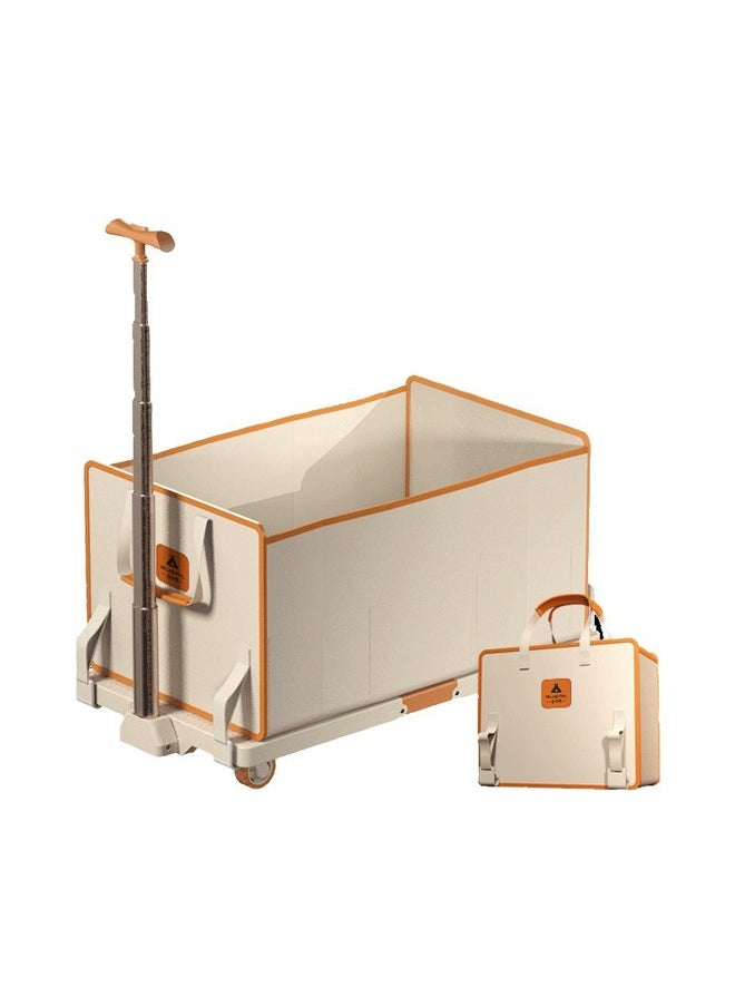 Foldable Multipurpose Utility Trolley with Adjustable Handle and Durable Wheels – Lightweight and Portable Design