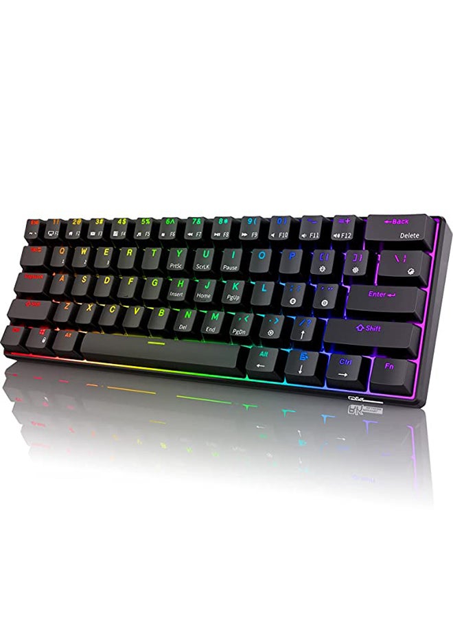 RK61 Dual - Mode Bluetooth/Wired Hot Swapable RGB Mechanical Gaming Keyboard Brown Switch