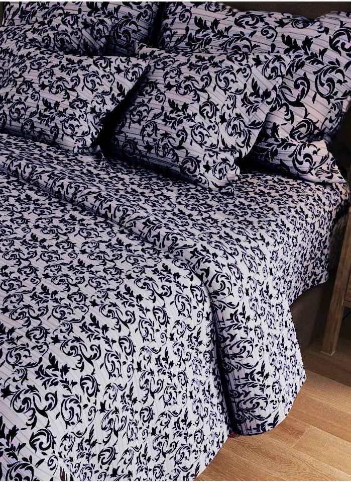 Amali Bedsheet Set Including Duvet Cover Fitted Sheet and Pillow Cases for Home