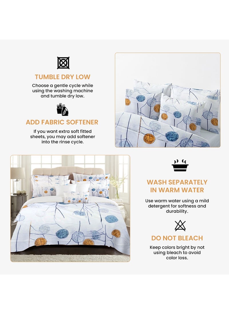 Naturale Elegance Bed Sheet Set - Without Filling- 6 Pcs - 4 Pillow Covers - 1 Bedsheet - 1 Duvet Cover        King Size:  Duvet Cover: 220*240cm Fitted Sheet: 200*200cm+30cm Pillow Cases: 50*75cm