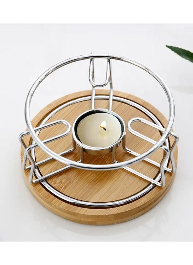 Portable Arabic Style Outdoor Iron Teapot Burner Metal Camping Coffee & Tea Sets with Candle Burner