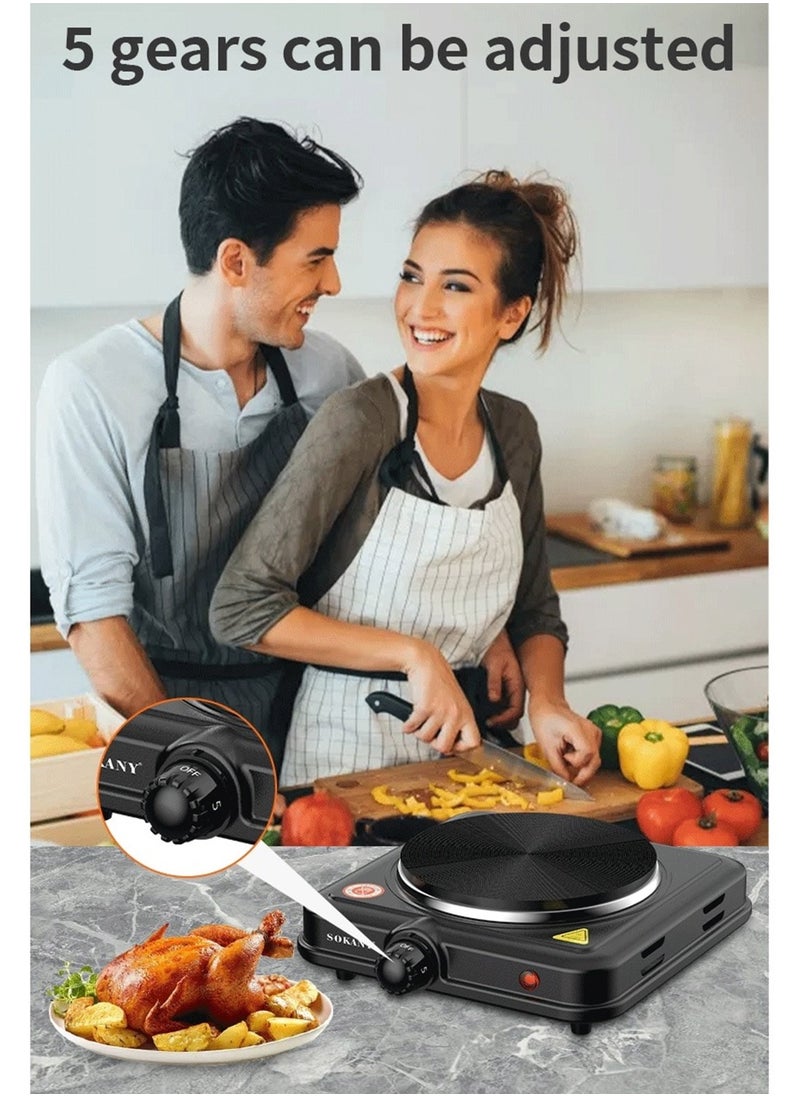 Electric Stove&Heater Electrics Hot Plate Single Burner 1000W SK-5109 Black