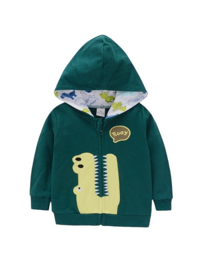 Bambimici Crocodile Print Hoodie - Green