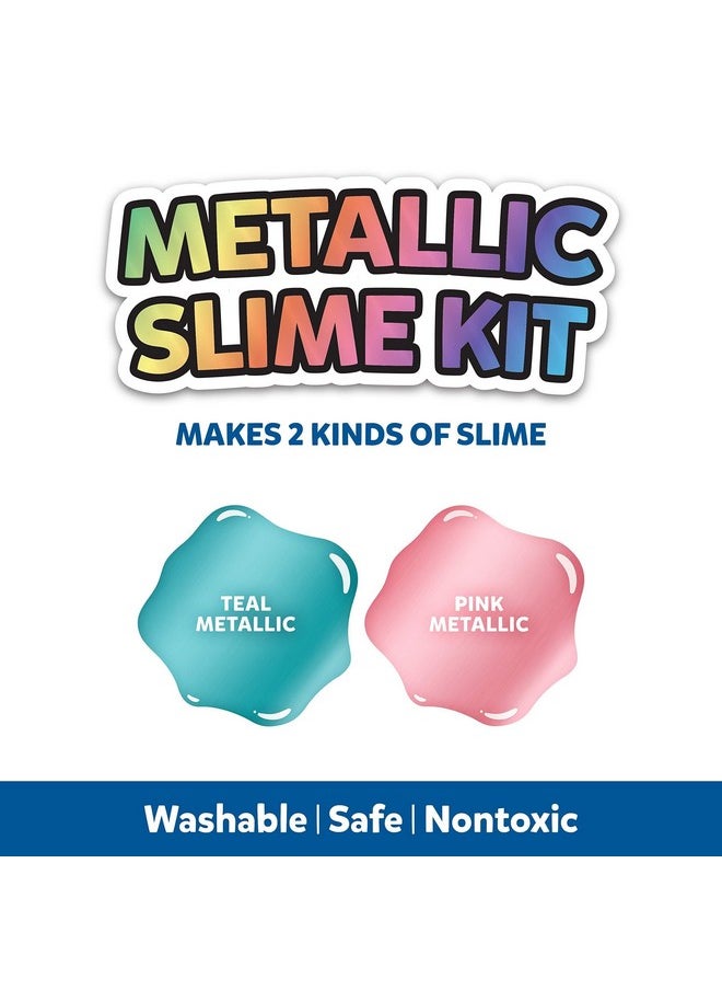 ELMER'S Slime Supplies Kit, Include Metallic Glue, Magical Liquid Slime Activator, 4 Piece Kit