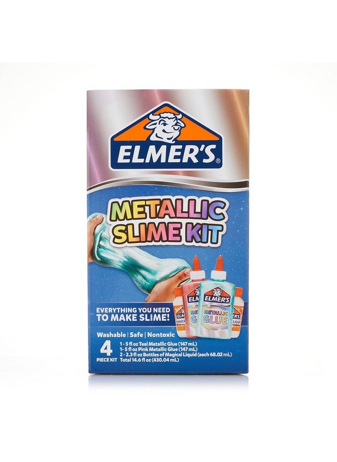 ELMER'S Slime Supplies Kit, Include Metallic Glue, Magical Liquid Slime Activator, 4 Piece Kit