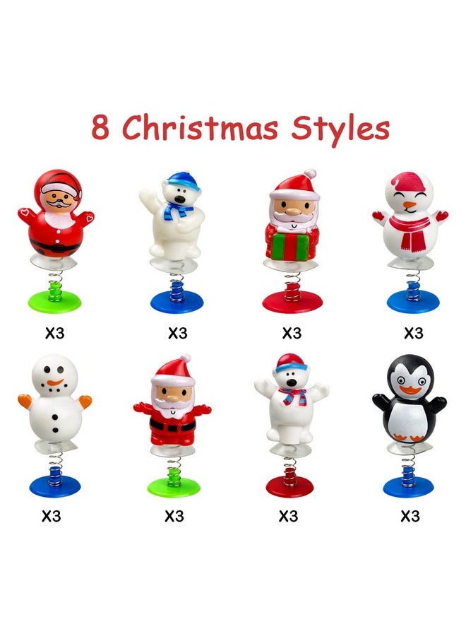 24 Pcs Christmas Jumping Popper Toys For Kids Boys Girls Christmas Stocking Stuffers Party Favors Gifts Games
