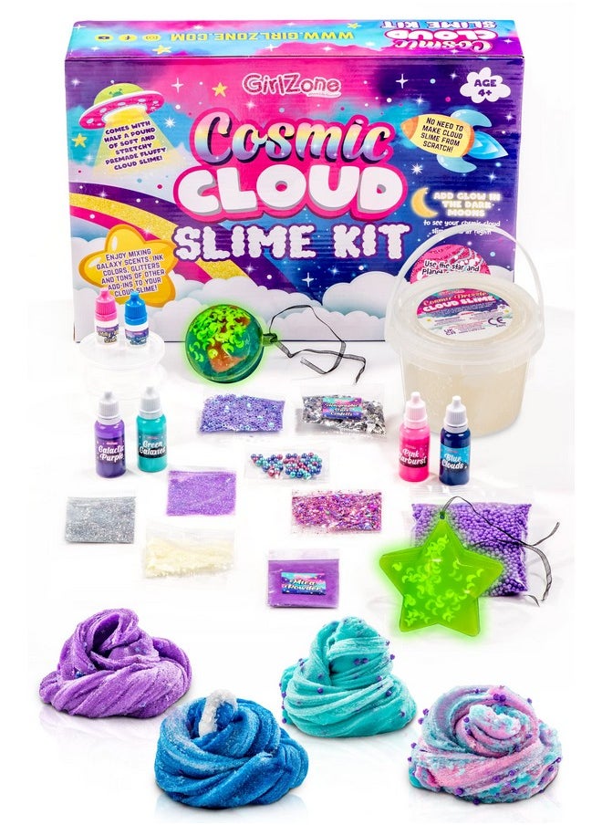 Cosmic Cloud Slime Kit, Premade Galaxy Slime Kit For Girls With Slime Glitter And Inks, Slime Fun Straight Out Of The Tub, Great Slime Kits For Girls Ages 10 12 And Gift Idea