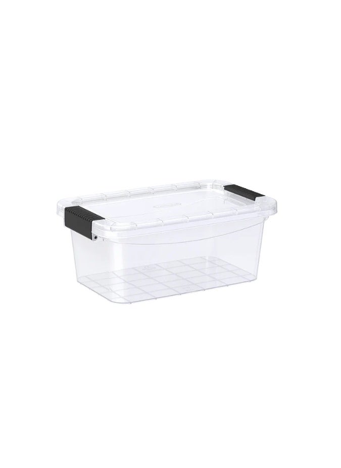 5L Clear Plastic Storage Box with Lockable Lid