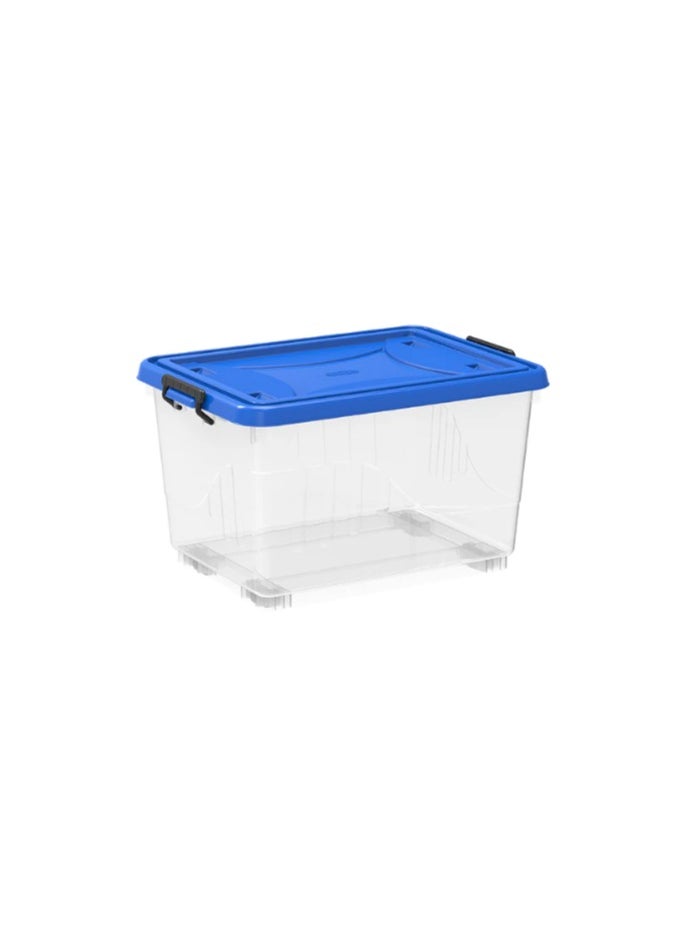 22L Clear Plastic Storage Boxes with Wheels & Lockable Lid