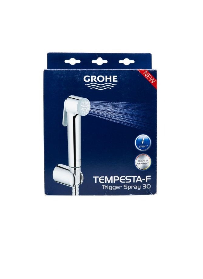 Tempesta-F Trigger Spray 30 Wall Holder Set | With Trigger Control Hand Shower / Wall Shower Holder / TwistFree Shower Hose 1250mm | Anti-Limescale System | Easy to Clean | Chrome | 27513001