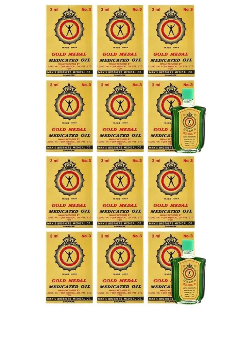 Gold Medal Medicated Pain Killer Oil 3ml (Pack of 12)