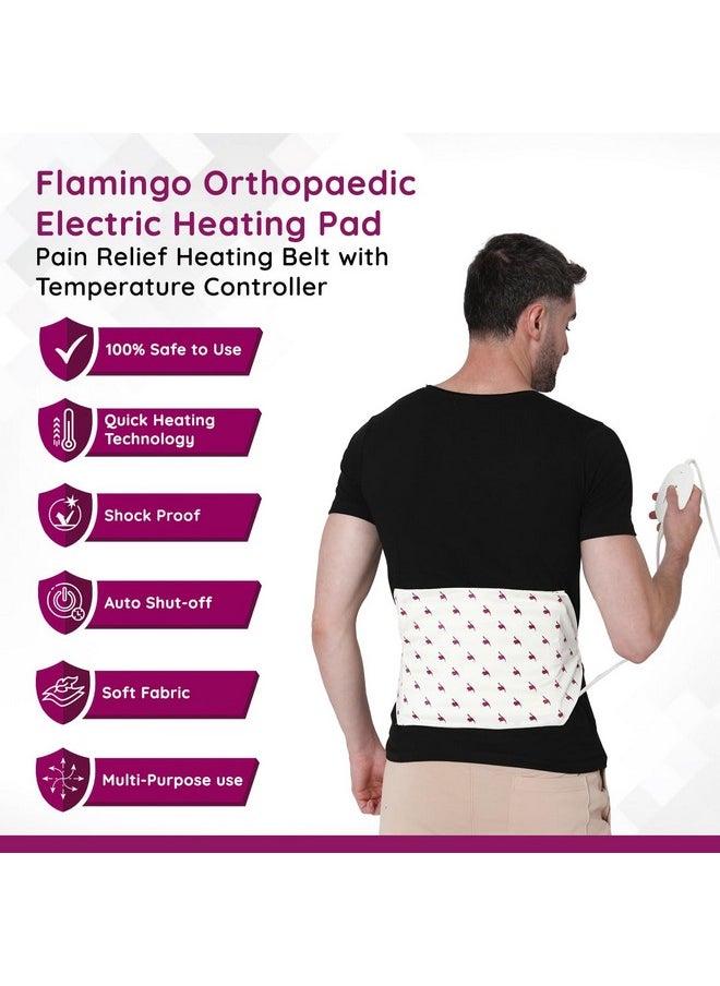 Flamingo Orthopaedic Electric Heating Pad | Heat Belt with Temperature Controller | Pain Relief Heating Belt for Lower Back, Knee, Shoulder, Cramps, and Neck | Heat Pad Back Pain Relief | Mini