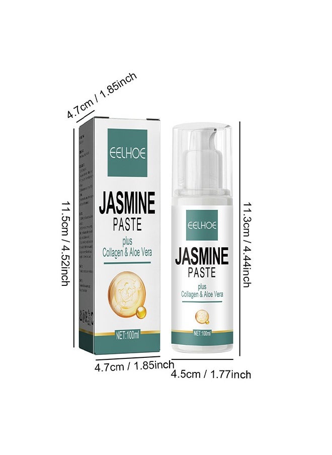 Jasmine Paste，Lighten Dark Circles Eye Cream - Anti-aging eye cream that gently moisturizes and repairs fine lines around the eyes, tightens eye bags 100ml