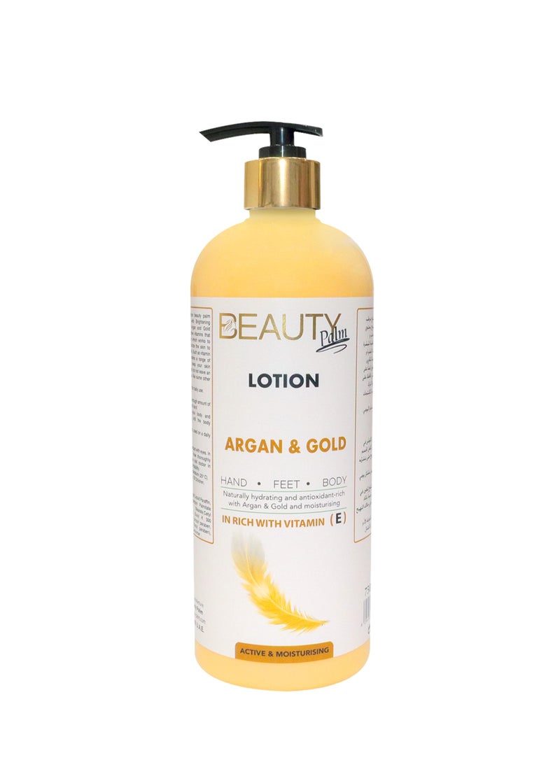 FOOT & BODY LOTION ARGAN & GOLD 750ML