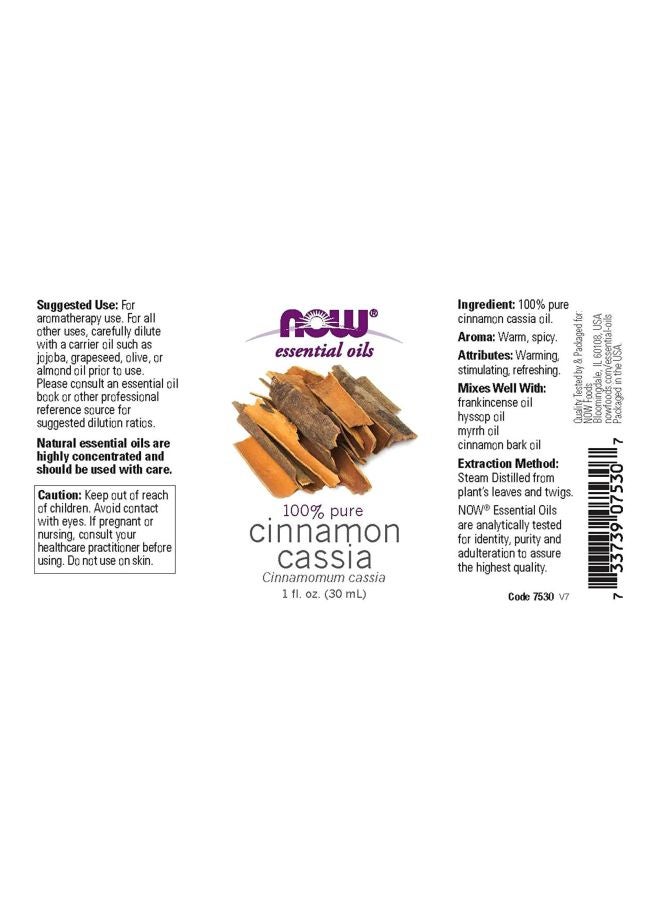 Pure Cinnamon Cassia Essential Oil Clear 30ml