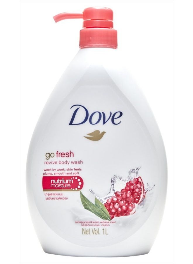 Go Fresh Revive Body Wash, Pomegranate and Lemon Verbena Scent, 33.8 Ounce (1 Liter) International Version