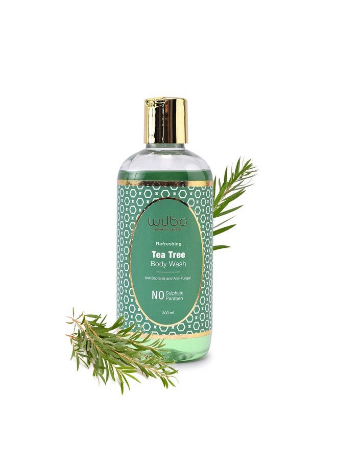 Tea Tree Body Wash For Men & Women | Anti-Fungal, Anti-Bacterial & Anti-Odour | Works On Blemished Skin | Sulphate & Paraben Free 300Ml