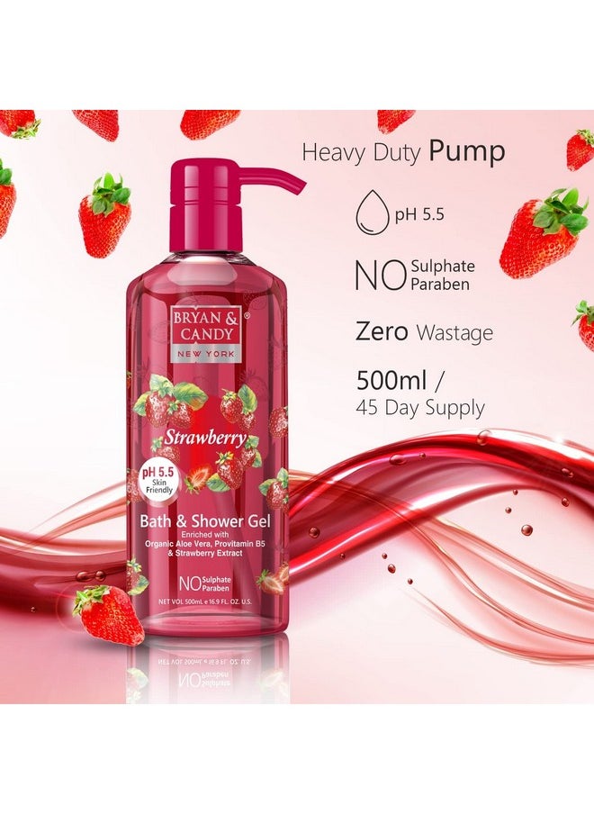 Shower Gel With Aloe Vera. Gentle, Moisturizing Body Wash For Soft, Supple Skin (Strawberry Shower Gel, 500Ml)