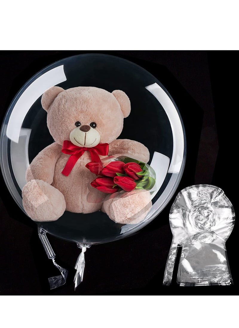 12 Clear Bobo Balloons - 26 Inch Stuffable Bubble Balloons, Ideal for Valentine's Day, Weddings & Birthday Party Decor, Create Memorable Celebrations