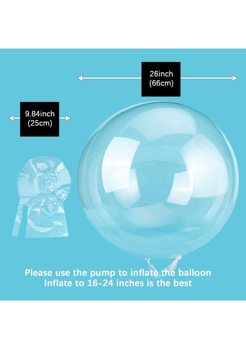 12 Clear Bobo Balloons - 26 Inch Stuffable Bubble Balloons, Ideal for Valentine's Day, Weddings & Birthday Party Decor, Create Memorable Celebrations