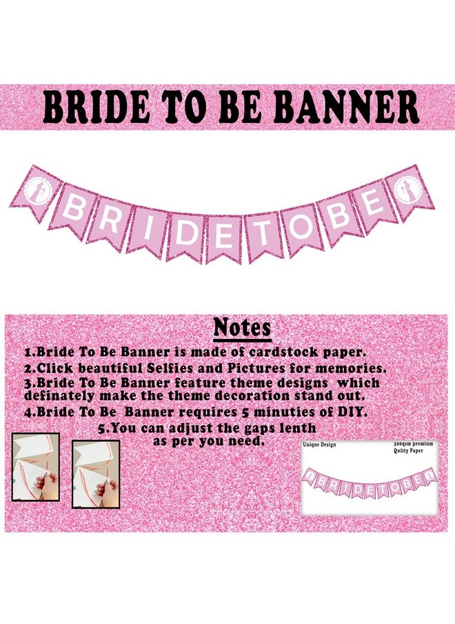 Party Propz Bride To Be Decoration Set Combo- 73Pcs Bachelorette Party Decorations | Bridal Shower Decorations Kit | Bride To Be Props | Bride To Be Sash | Bride To Be Banner | Bride To Be Accessories