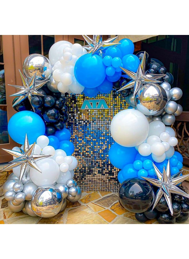 RUBFAC 129pcs Light Blue Balloons Different Sizes 18 12 10 5 Inch for Garland Arch, Blue Balloons for Birthday Gender Reveal Baby Shower Sky Blue Balloons Party Decoration