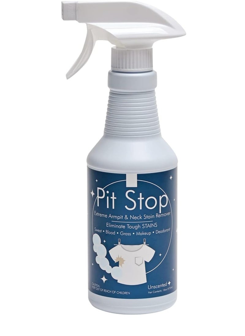 Pit Stop, Sweat Stain & Deodorant (Antiperspirant) Armpit Stain Remover, Multi-stain formulation, 16oz.