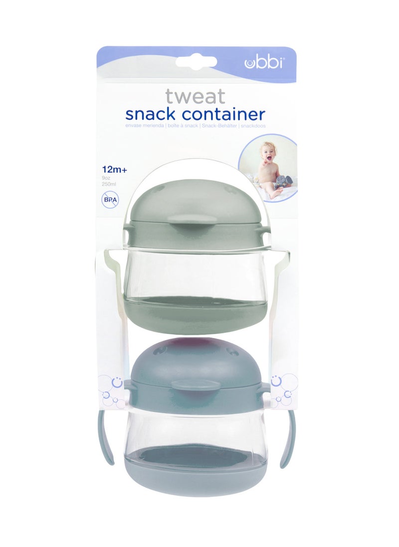 Ubbi - Tweat Snack Container Twin Pack Sage & Blue