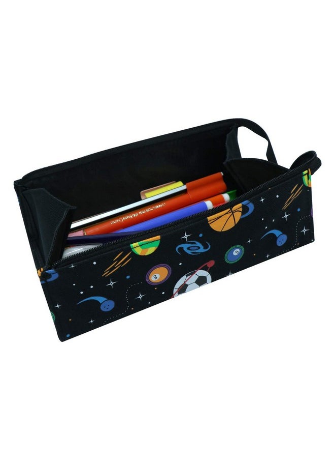 Smily Kiddos Polyester Smily Tray Pencil Case (Black) | Kids & School Pencil Case